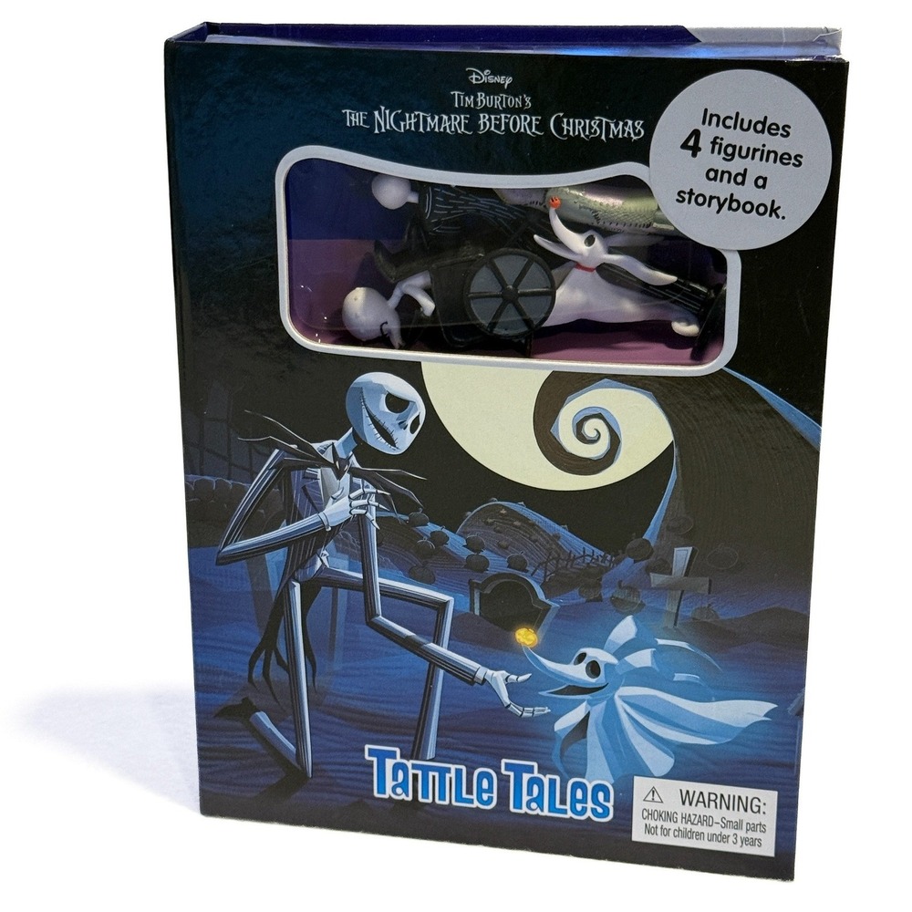 Disney Tim Burton The Nightmare Before Christmas Tattle Tales 4 Figures Book Set